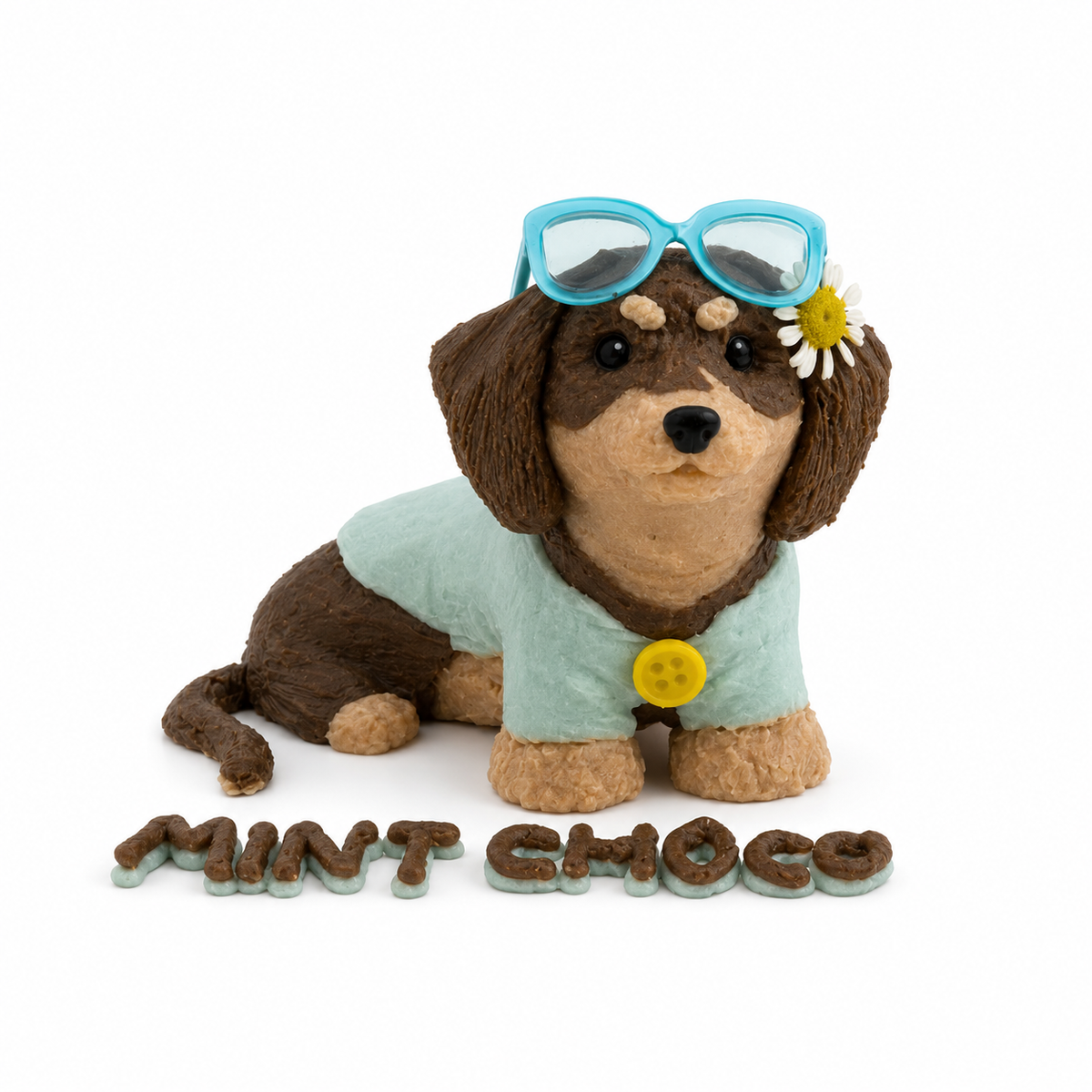 Side Sitting Dog Cake